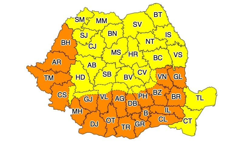 ANM: Canicula pune stăpânire pe toată România ANM: Canicula pune stăpânire pe toată România