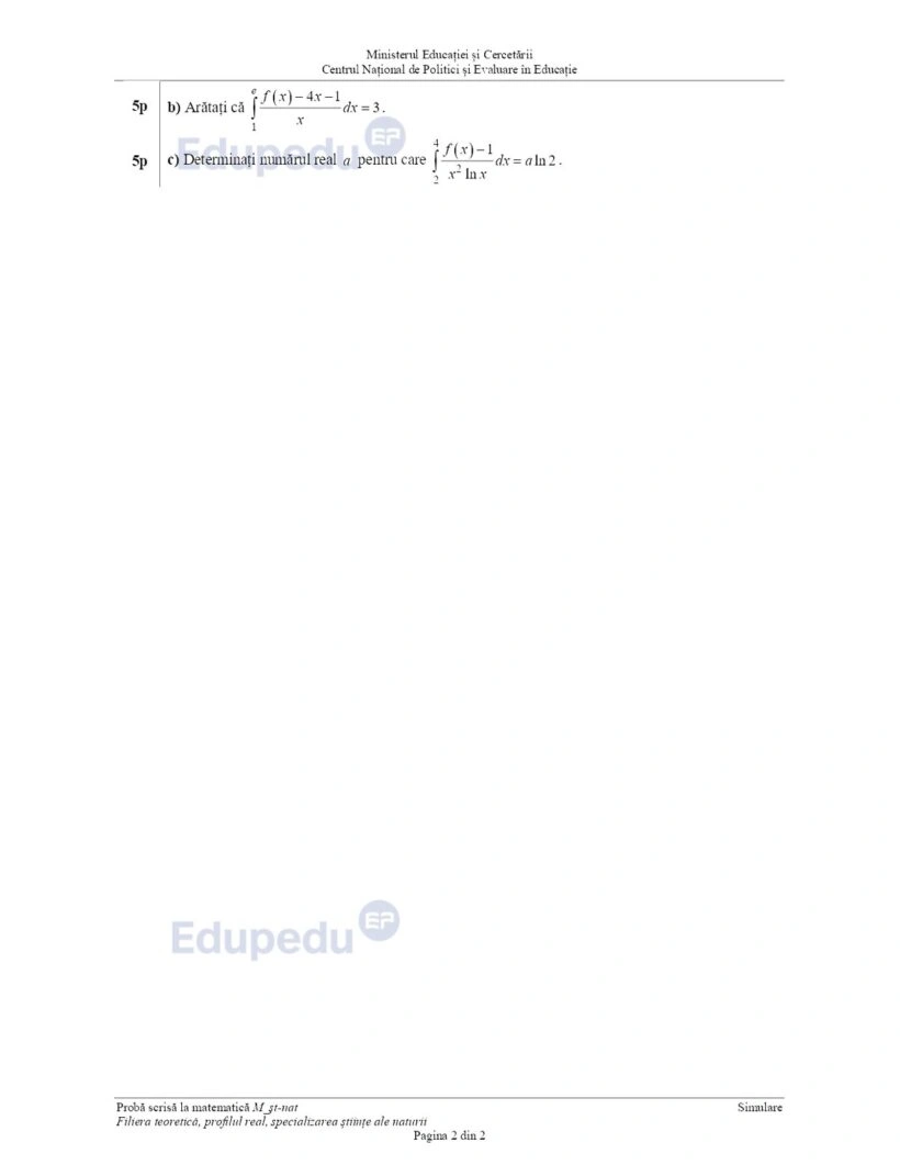 Subiecte Matematică. Simulare Bacalaureat 2025 | Oficiul de Știri Subiecte Matematică. Simulare Bacalaureat 2025 | Oficiul de Știri