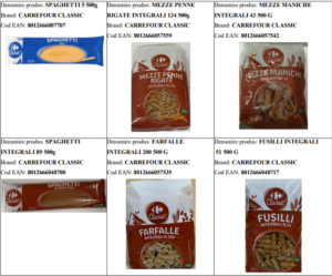 Carrefour retrage 12 sortimente de paste. Risc pentru persoanele cu alergii! FOTO | Oficiul de Știri Carrefour retrage 12 sortimente de paste. Risc pentru persoanele cu alergii! FOTO