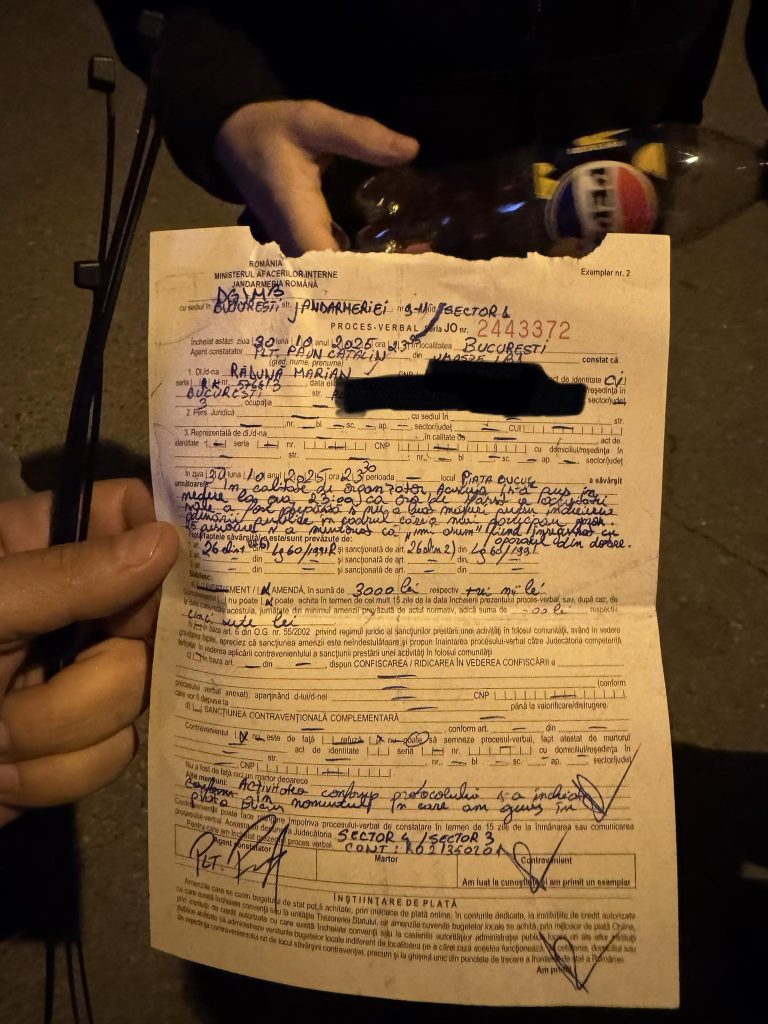 Jandarmeria amendează organizatorul marșului #Colectiv”