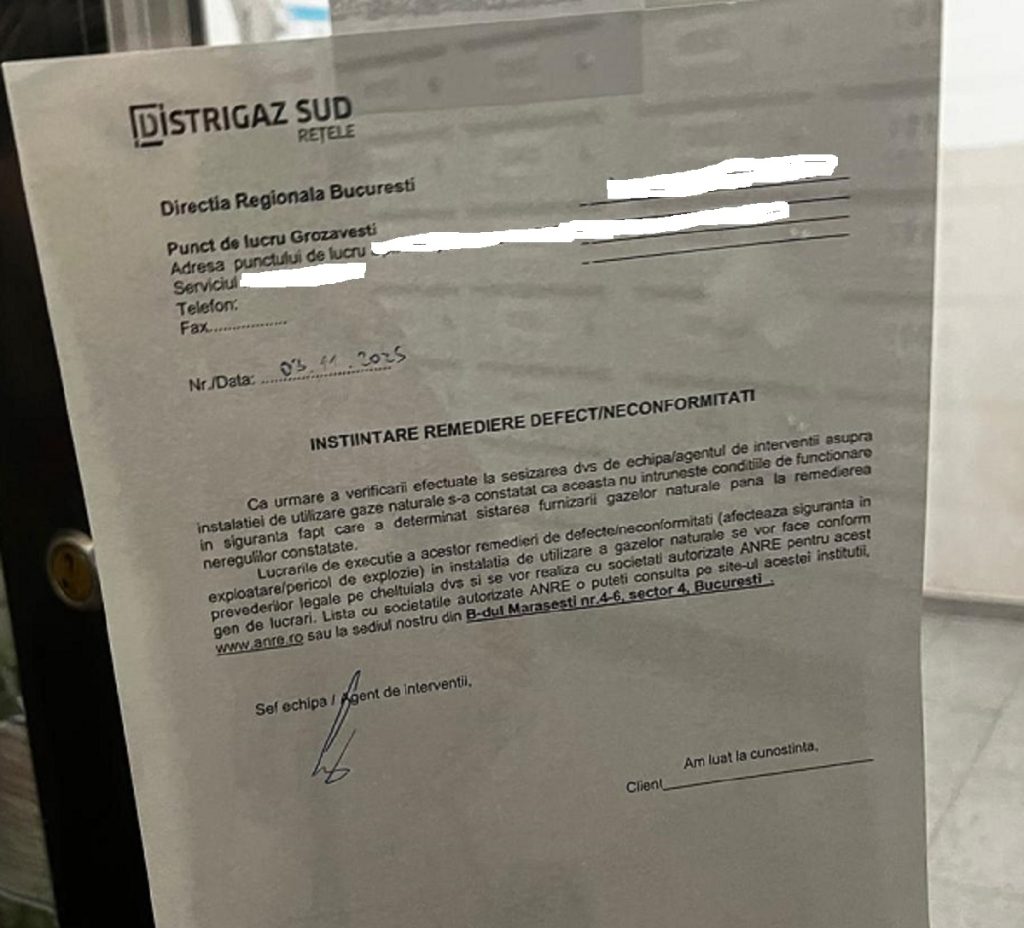 Distrigaz a lăsat fără căldură 120 de apartamente Distrigaz a lăsat fără căldură 120 de apartamente
