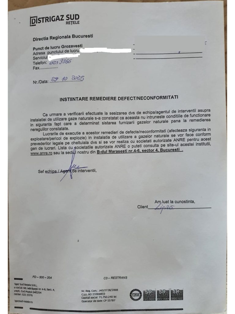 Distrigaz a lăsat fără căldură 120 de apartamente Distrigaz a lăsat fără căldură 120 de apartamente