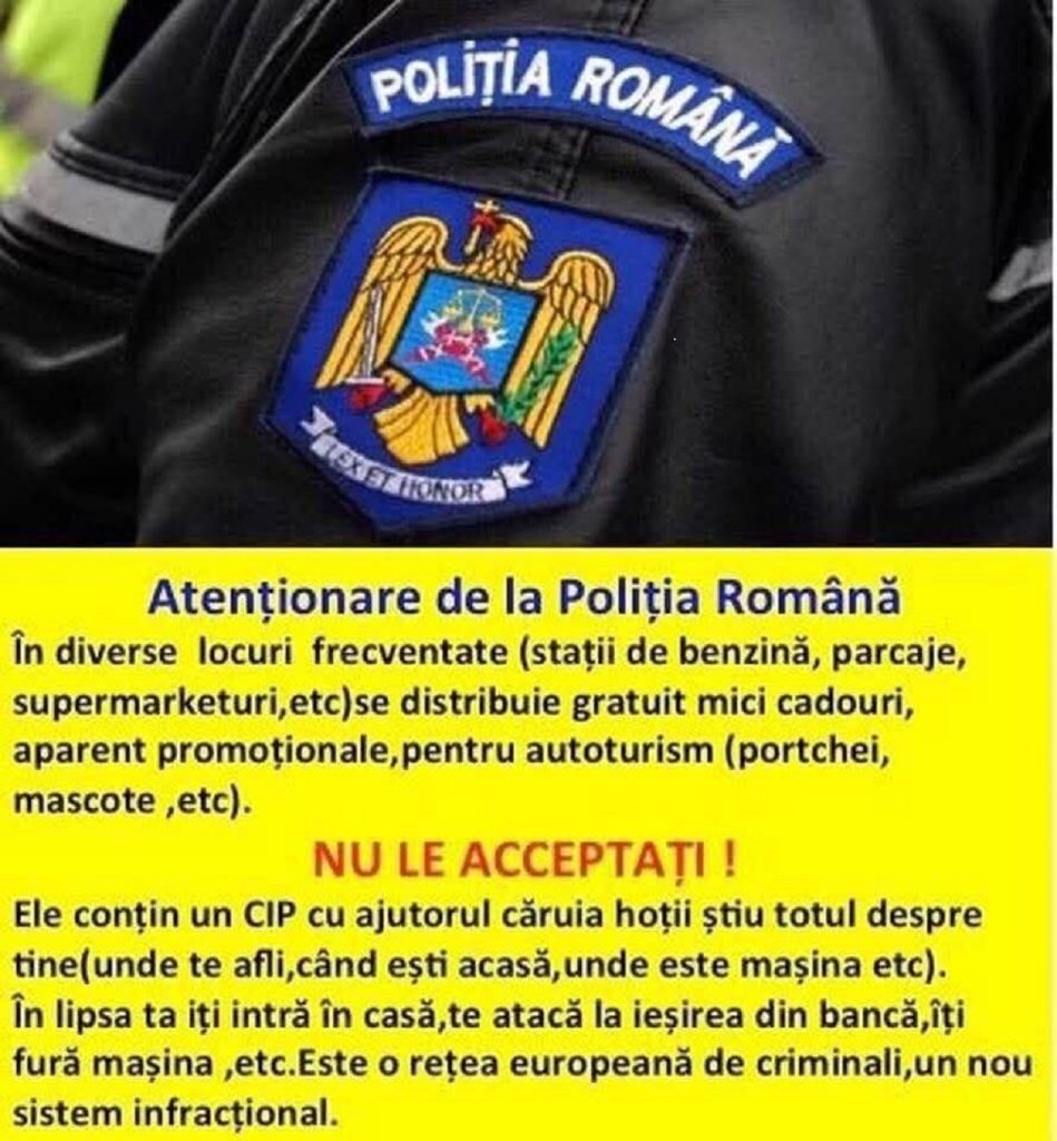 Cadouri cu CIP pentru șoferi urmărite de infractori